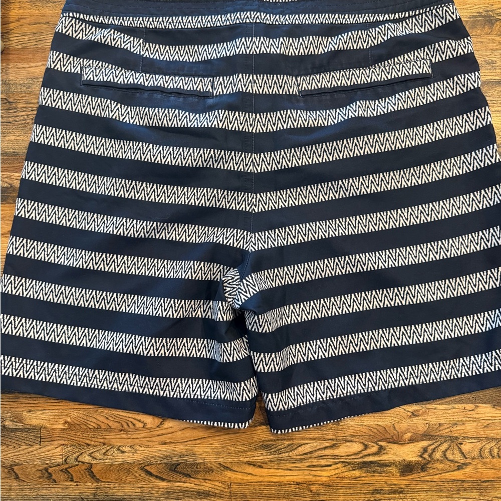 Stylish Navy and White Men's Swim Bermudas